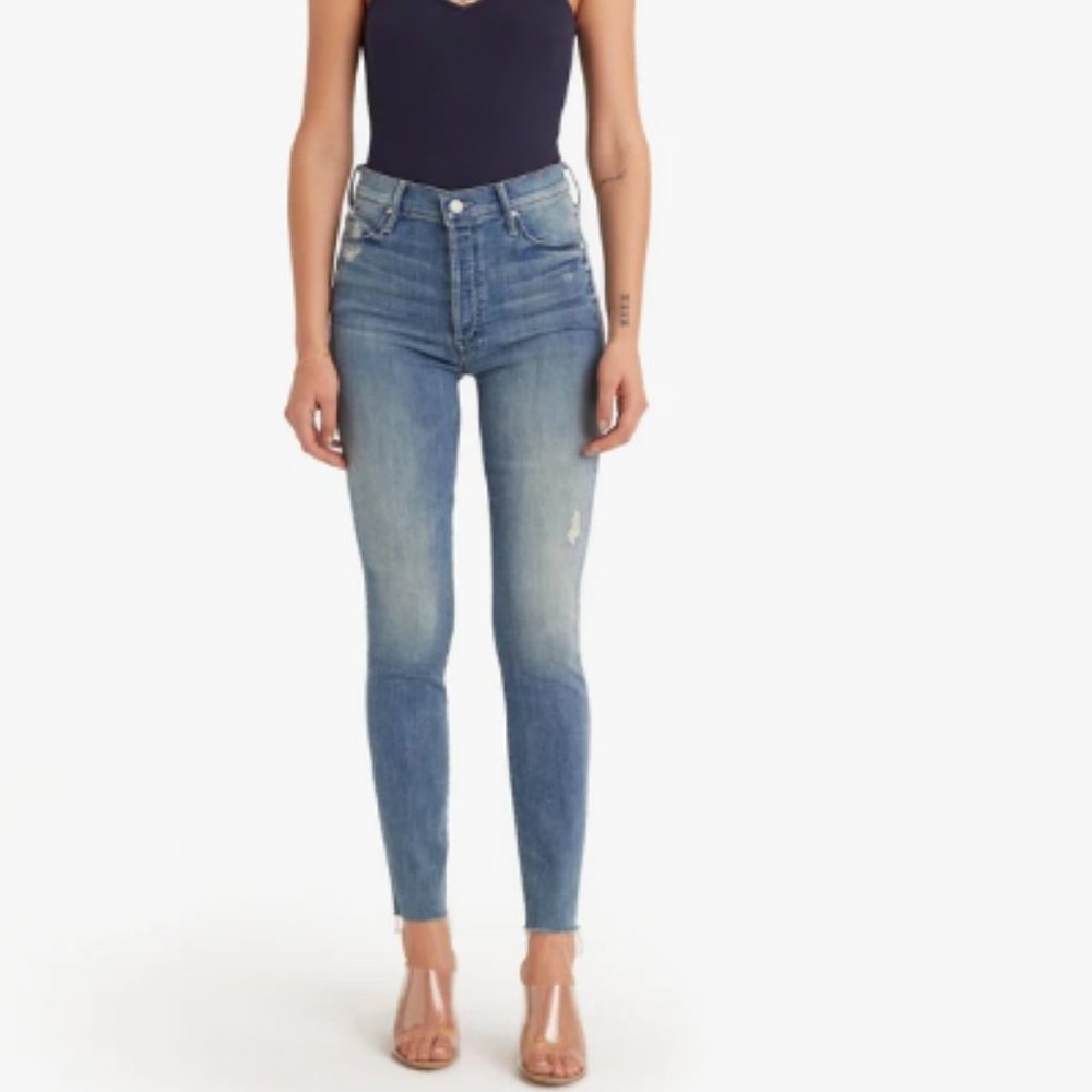 Mother The Stunner Ankle Fray Skinny Jean
